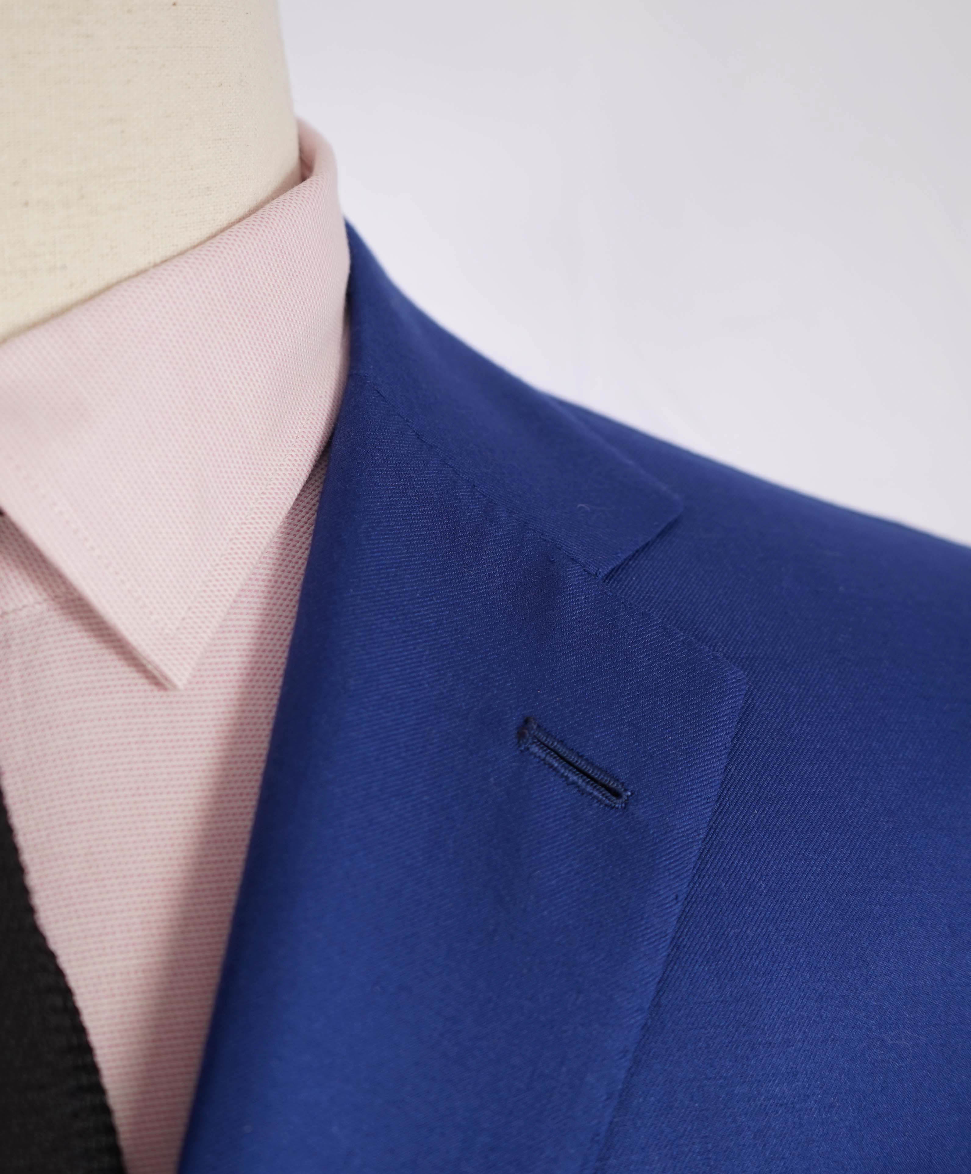 $9,600 KITON - *PURE CASHMERE* Cobalt Blue Patch Pocket 2/3 Roll Blazer - 40R