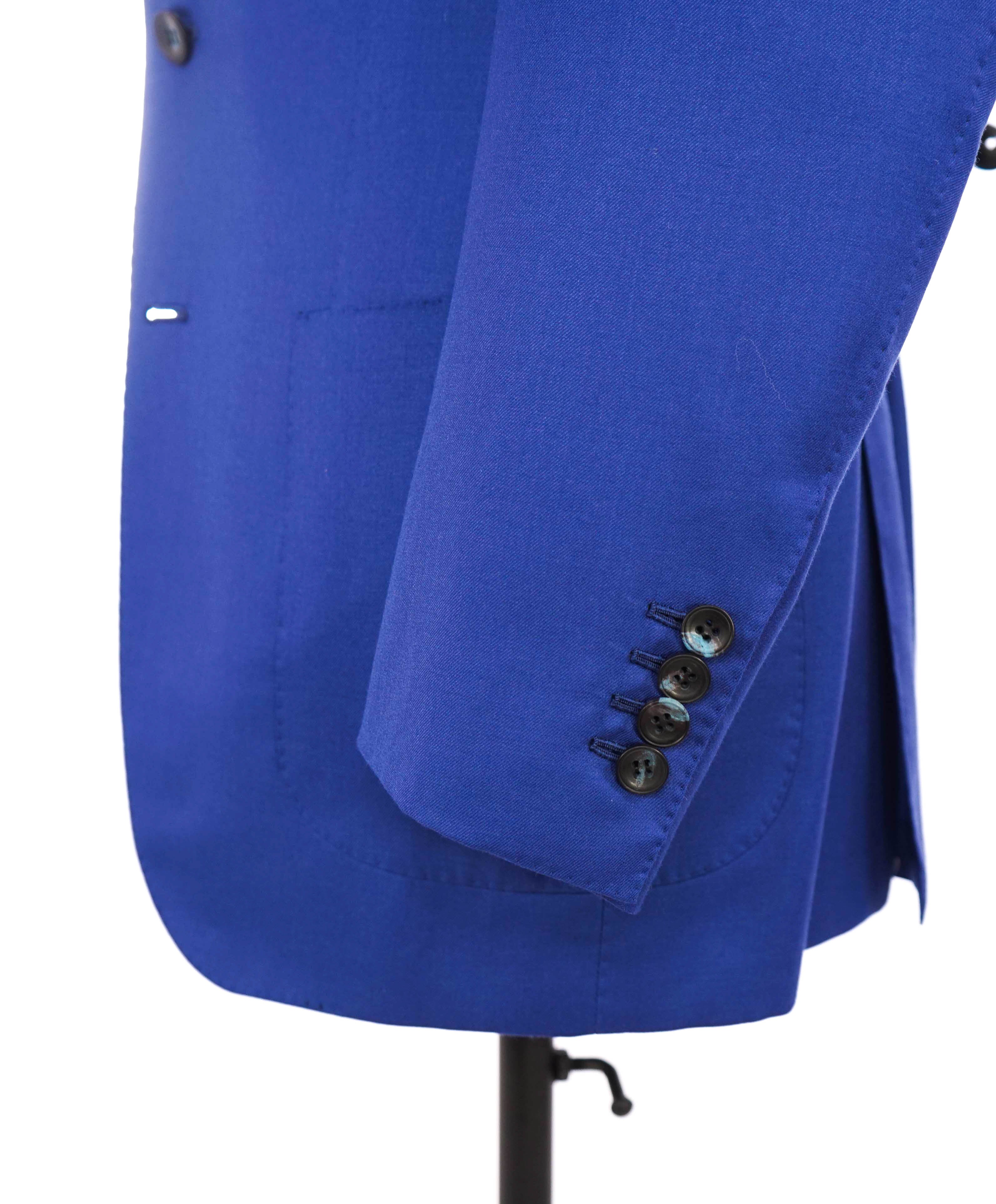 $9,600 KITON - *PURE CASHMERE* Cobalt Blue Patch Pocket 2/3 Roll Blazer - 40R