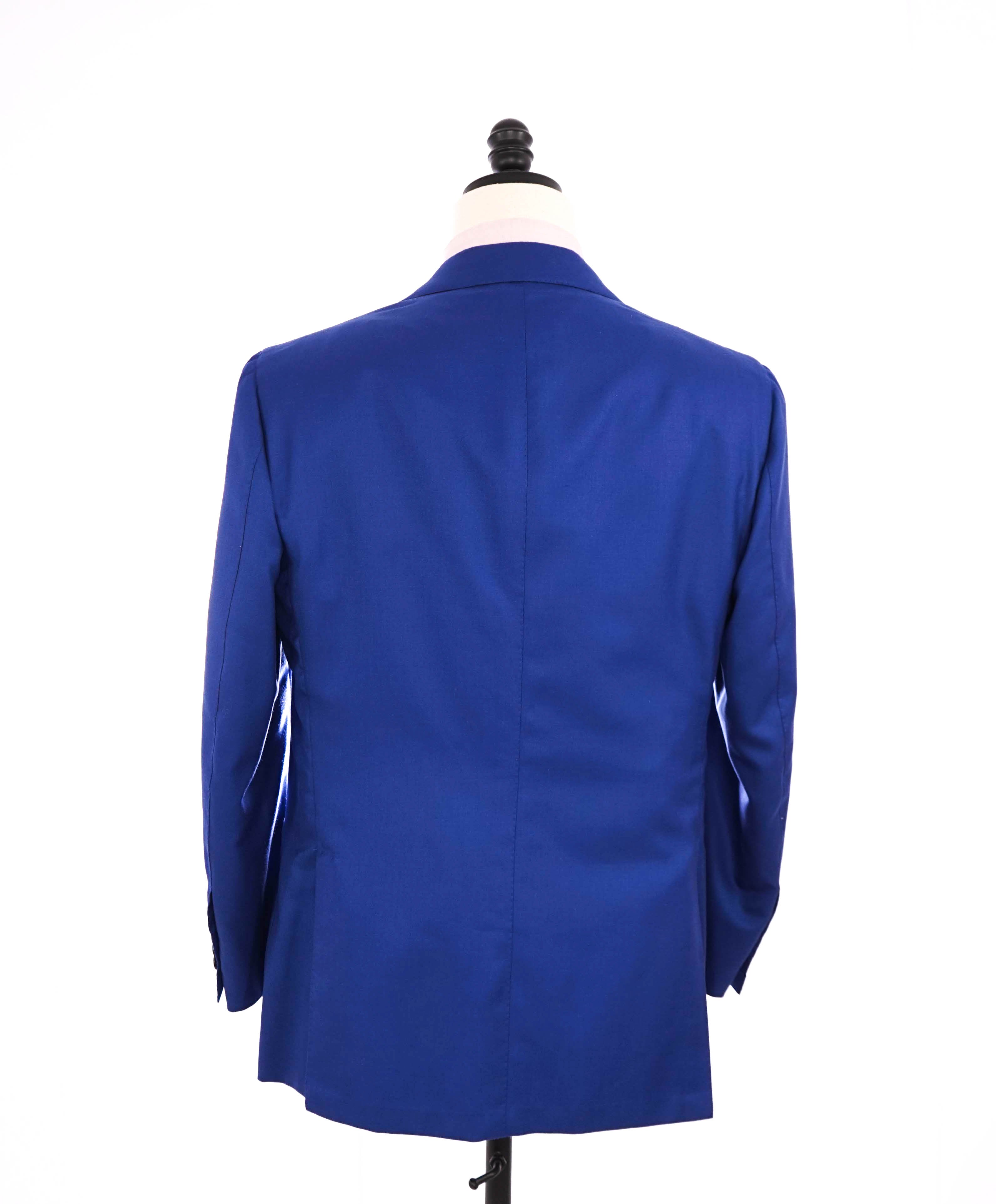 $9,600 KITON - *PURE CASHMERE* Cobalt Blue Patch Pocket 2/3 Roll Blazer - 40R