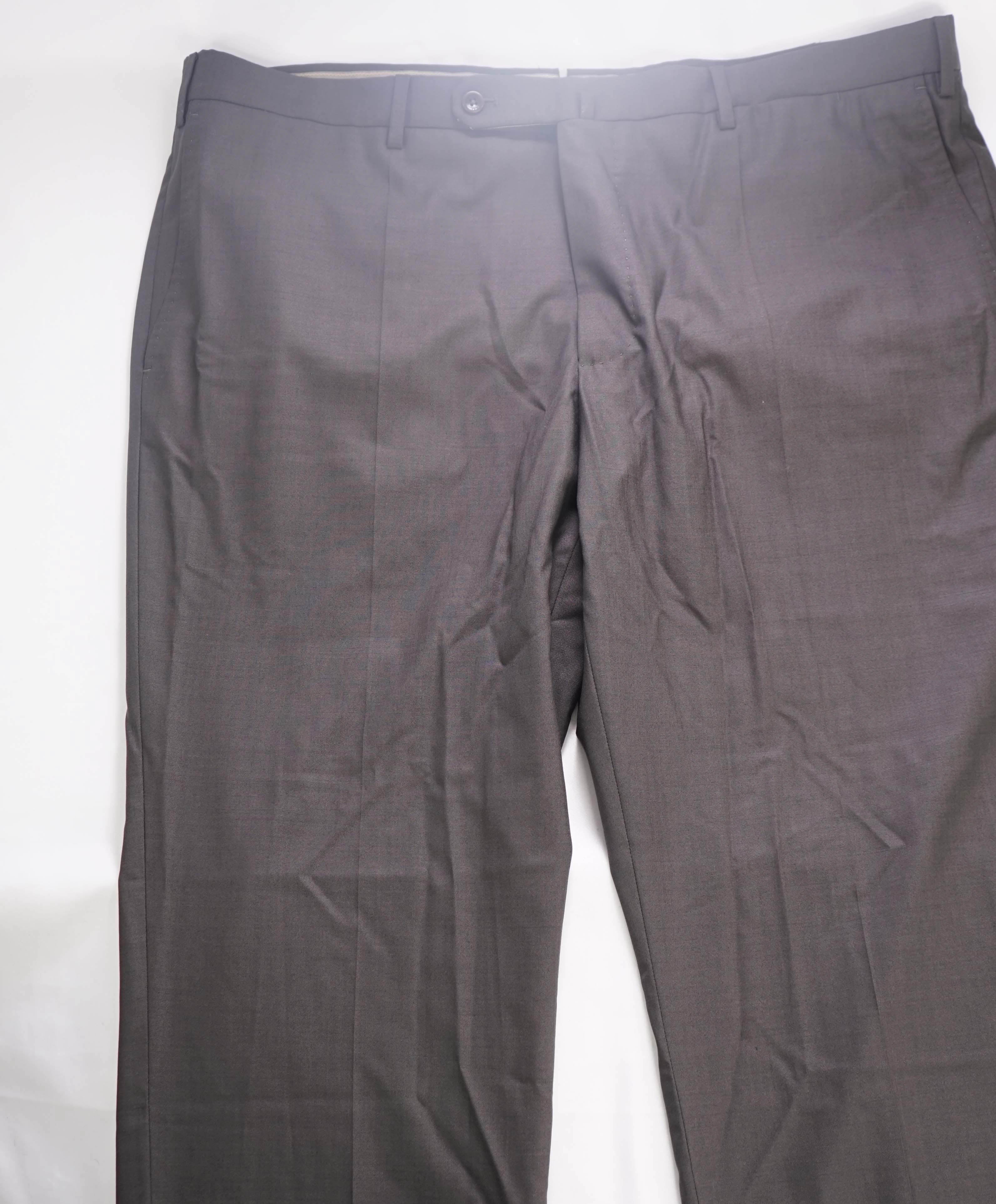 INCOTEX - Brown Birdseye Dress Pants Standard Fit Super 130’s - 42W