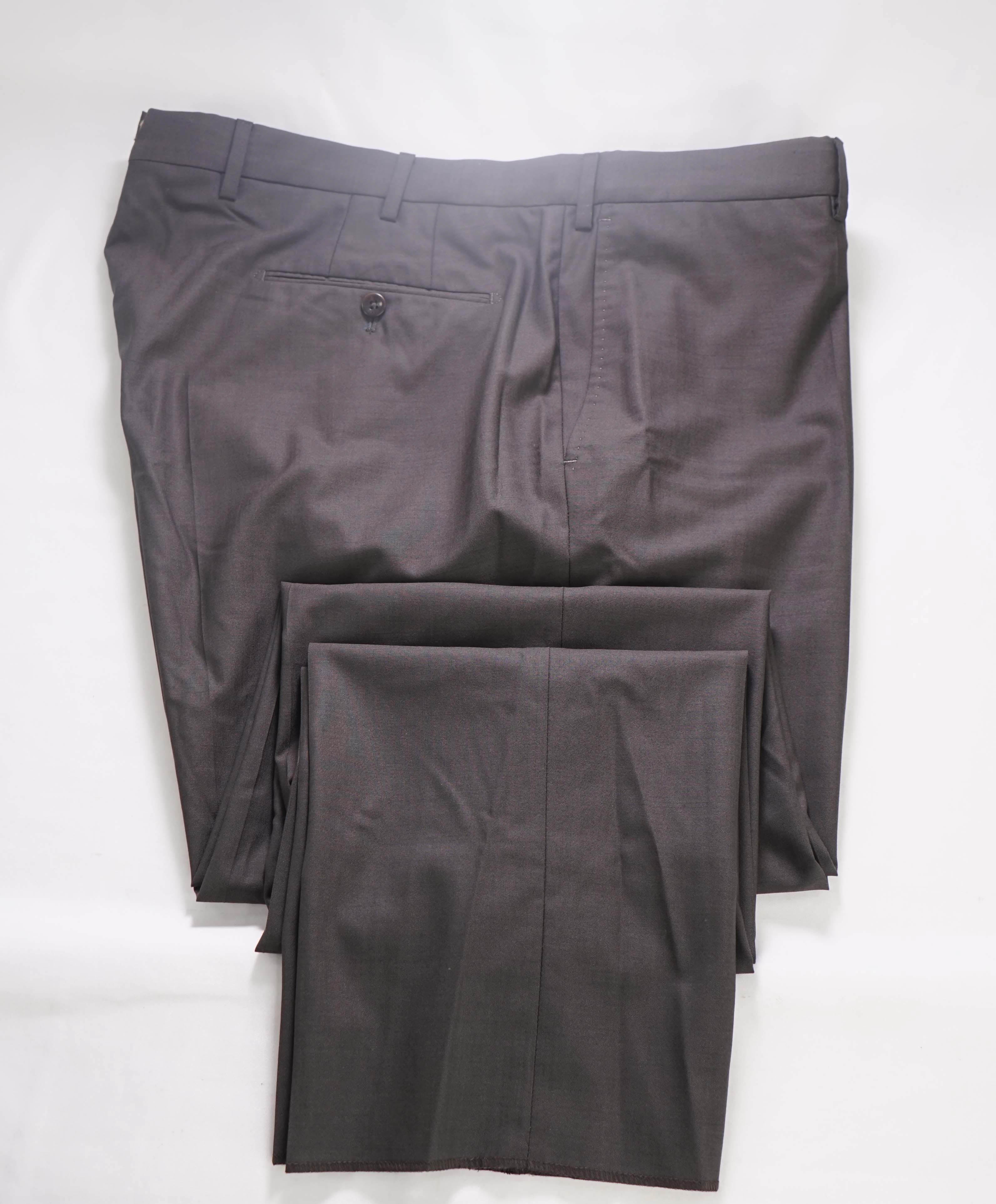 INCOTEX - Brown Birdseye Dress Pants Standard Fit Super 130’s - 42W