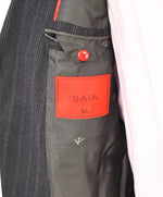 $4,000 ISAIA - "BASE GREGORY" Check Gray Plaid Coral Pin Suit - 42R