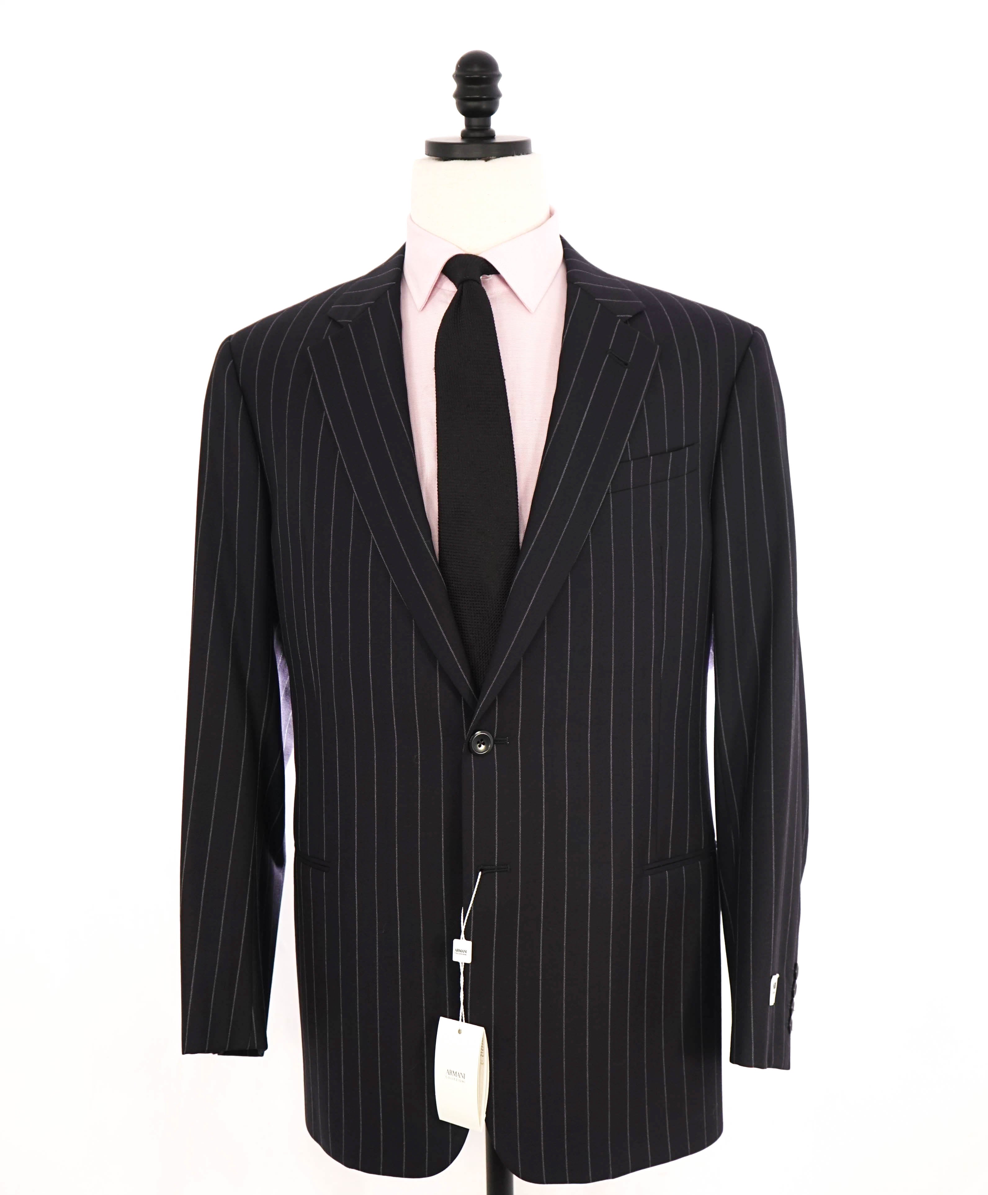 $1,895 ARMANI COLLEZIONI - Chalk Striped *G LINE* Notch Lapel Suit - 44R