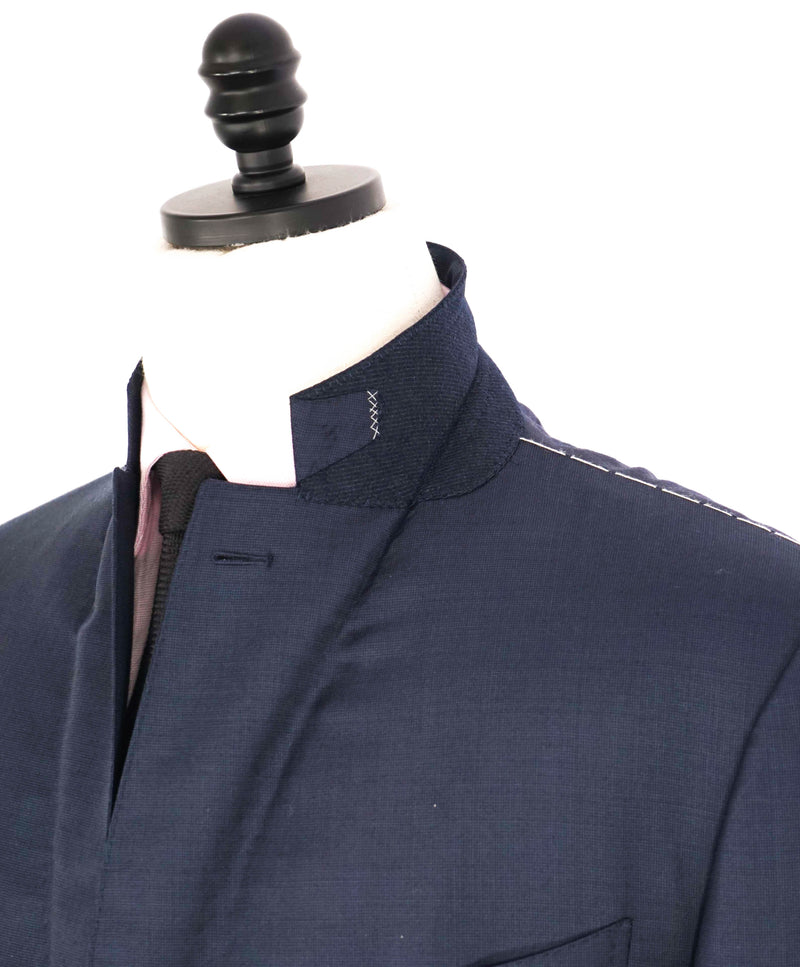 $3,250 ERMENEGILDO ZEGNA -"TROFEO" Navy Blue Birdseye Blazer - 50L