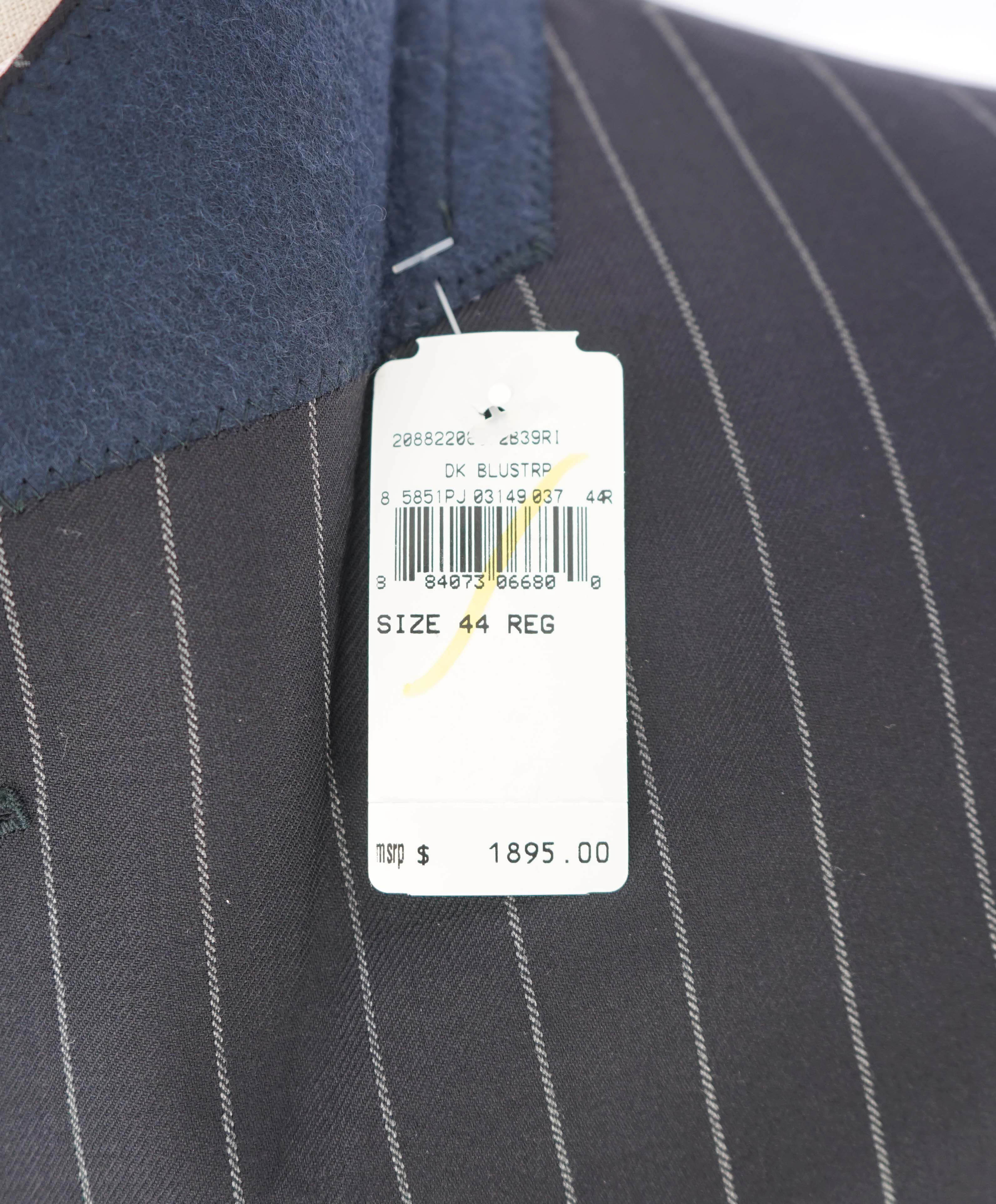 $1,895 ARMANI COLLEZIONI - Chalk Striped *G LINE* Notch Lapel Suit - 44R