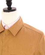 $1,690 ERMENEGILDO ZEGNA - OASI Linen Tan/Neutral Over Shirt Chore Jacket - M