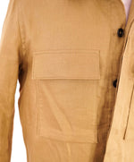 $1,690 ERMENEGILDO ZEGNA - OASI Linen Tan/Neutral Over Shirt Chore Jacket - M