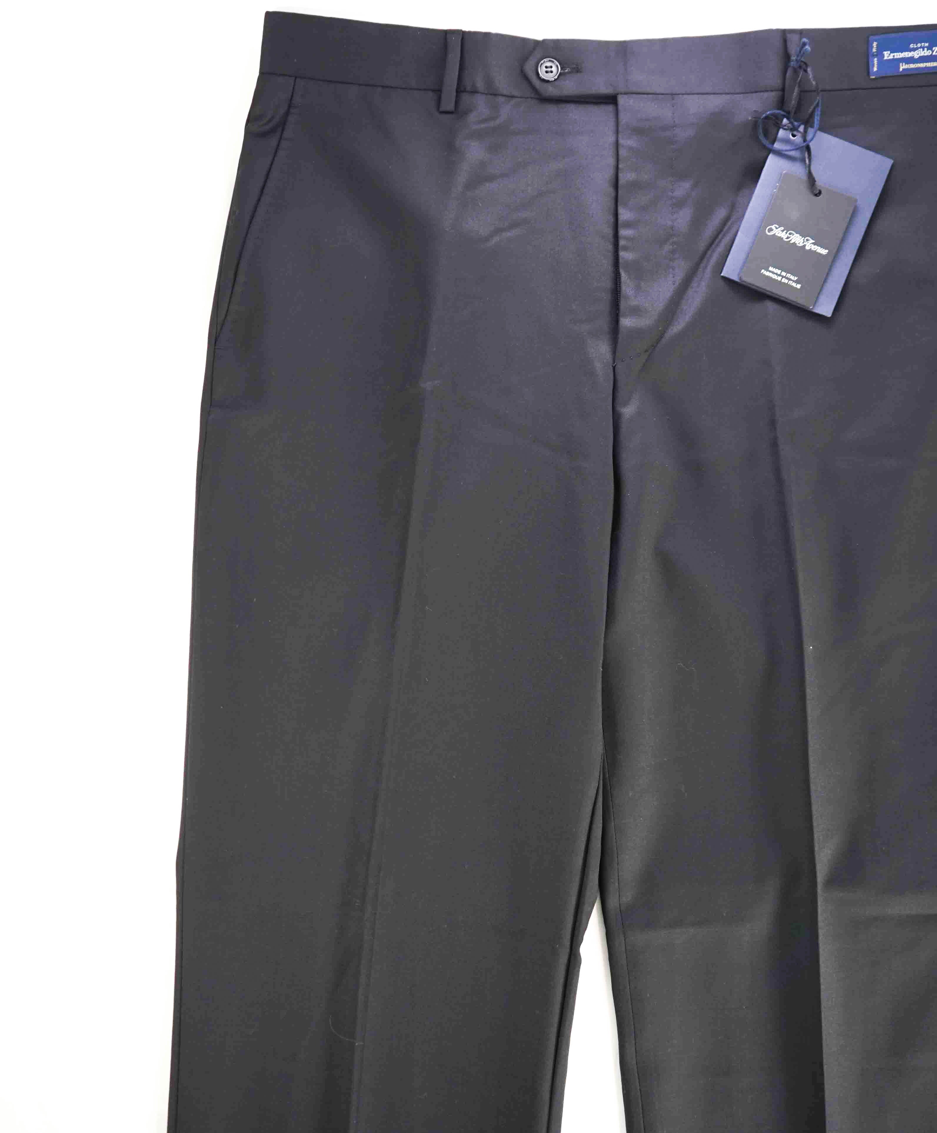 ERMENEGILDO ZEGNA - By SAKS FIFTH AVENUE Flat Front Dress Pants - 36W 35L