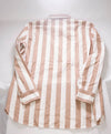 $495 ELEVENTY - Popover Cotton/Linen Ivory/Camel Button Shirt - M