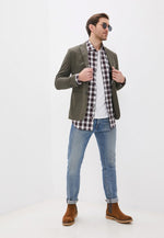 $395 ELEVENTY - Burgundy Check Plaid *Wide Spread Collar* Button Down Shirt - M