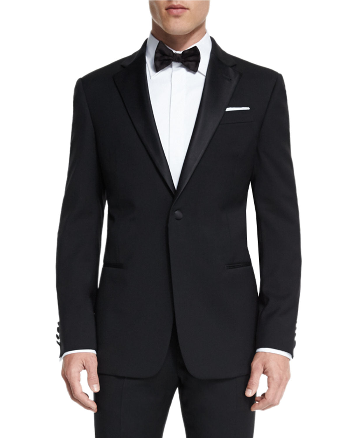 $2,095 ARMANI COLLEZIONI - “G LINE” 1-Button Notch Lapel Tuxedo Suit - 38R