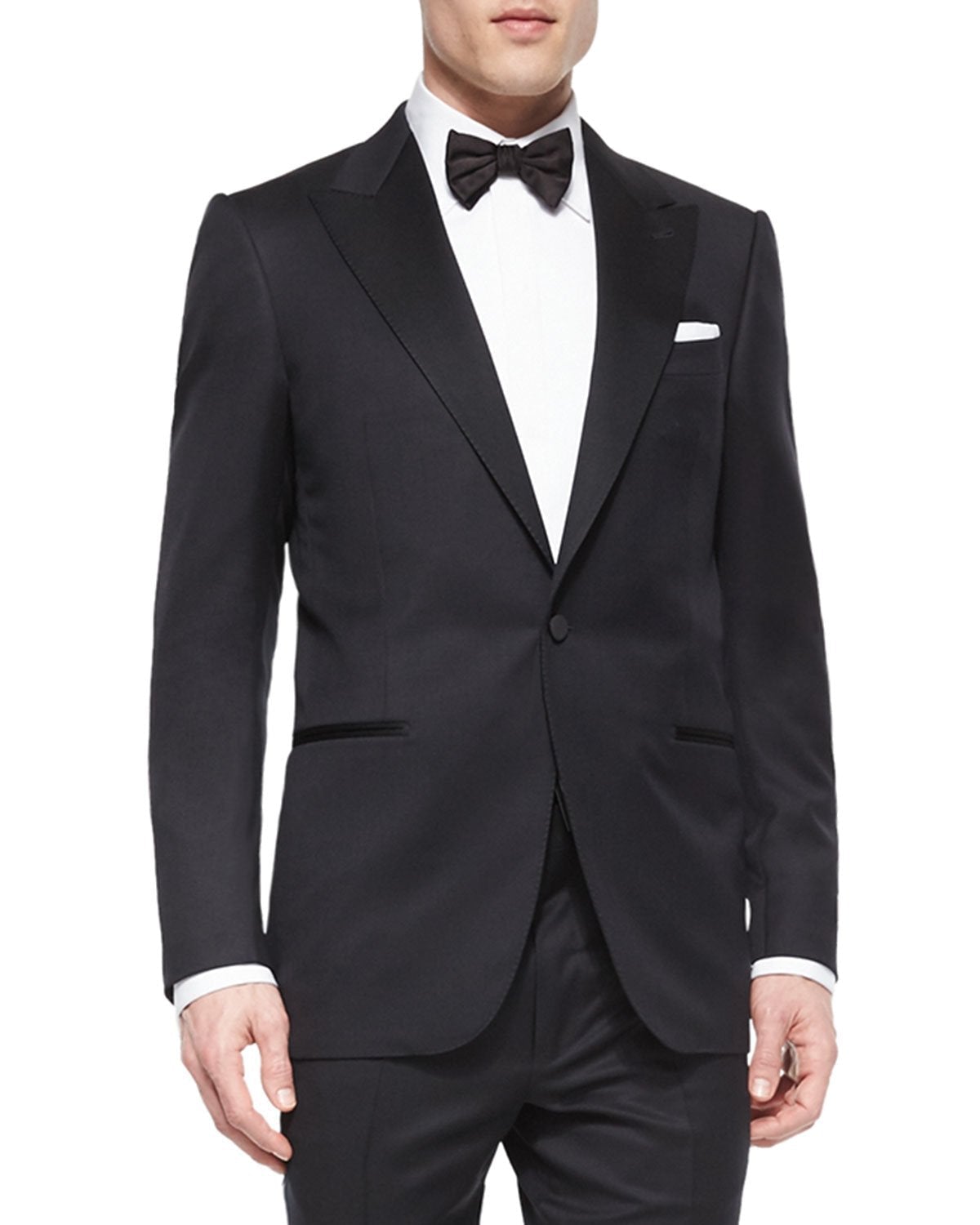 ERMENEGILDO ZEGNA -"MULTISEASON" Black Tuxedo JACKET - 44R