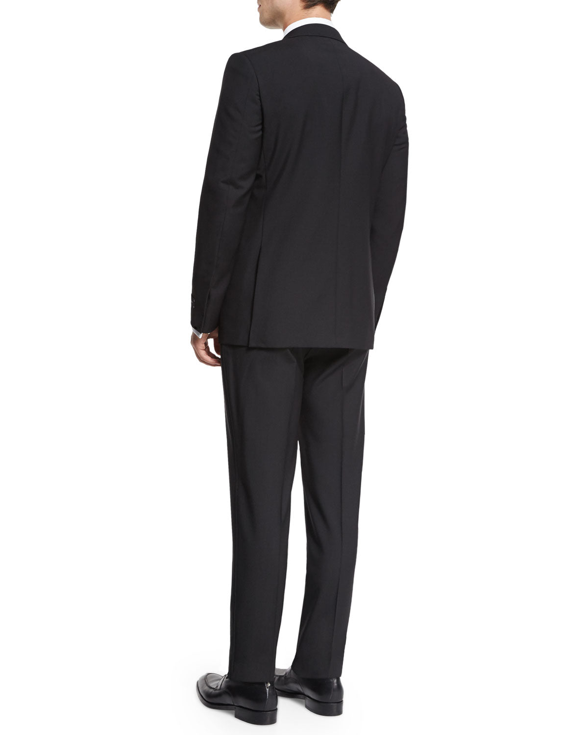 ERMENEGILDO ZEGNA -"MULTISEASON MILA" Notch Lapel Black Tuxedo - 44L