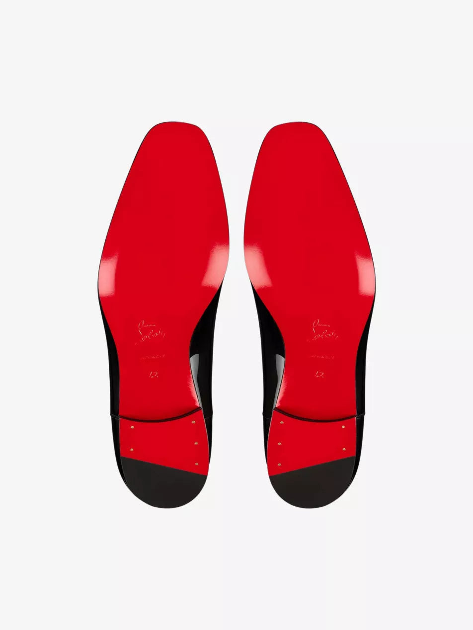 $1,050 CHRISTIAN LOUBOUTIN - *GREG ON* Black Patent Leather Loafers - 9.5 US (42.5 EU)