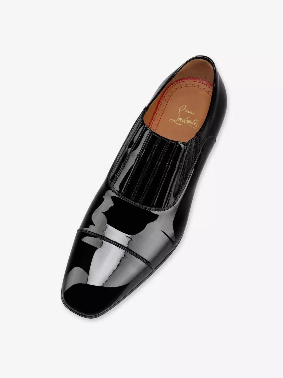 $1,050 CHRISTIAN LOUBOUTIN - *GREG ON* Black Patent Leather Loafers - 10.5 US (43.5 EU)