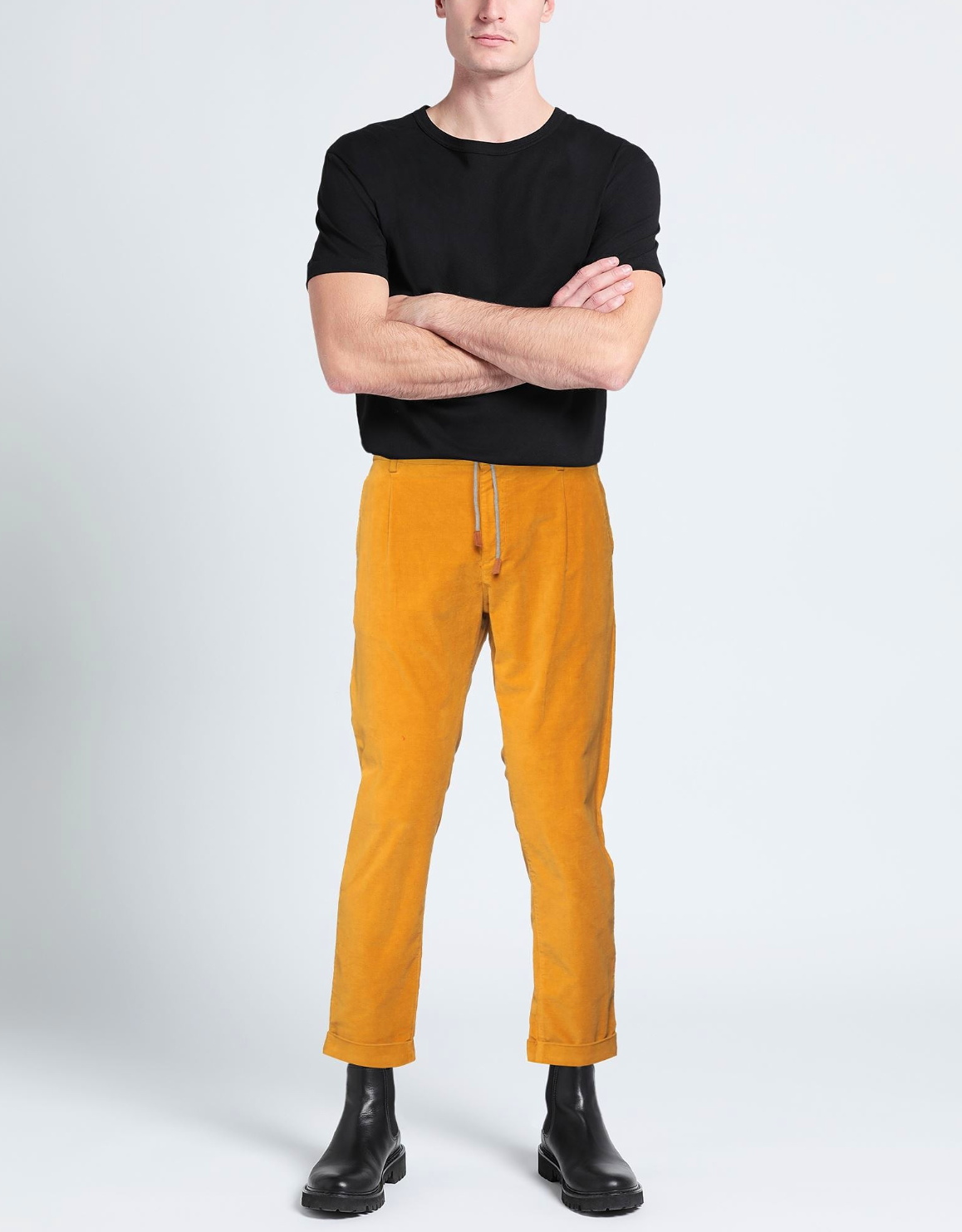 $695 ELEVENTY - JOGGER *WEATHERED VELVET* Yellow Cotton Pants- 33W