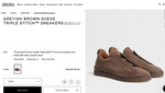 $1,350 ERMENEGILDO ZEGNA - COUTURE "Triple Stitch" Wool Lined Sneakers - 9.5 US (8.5 EU)