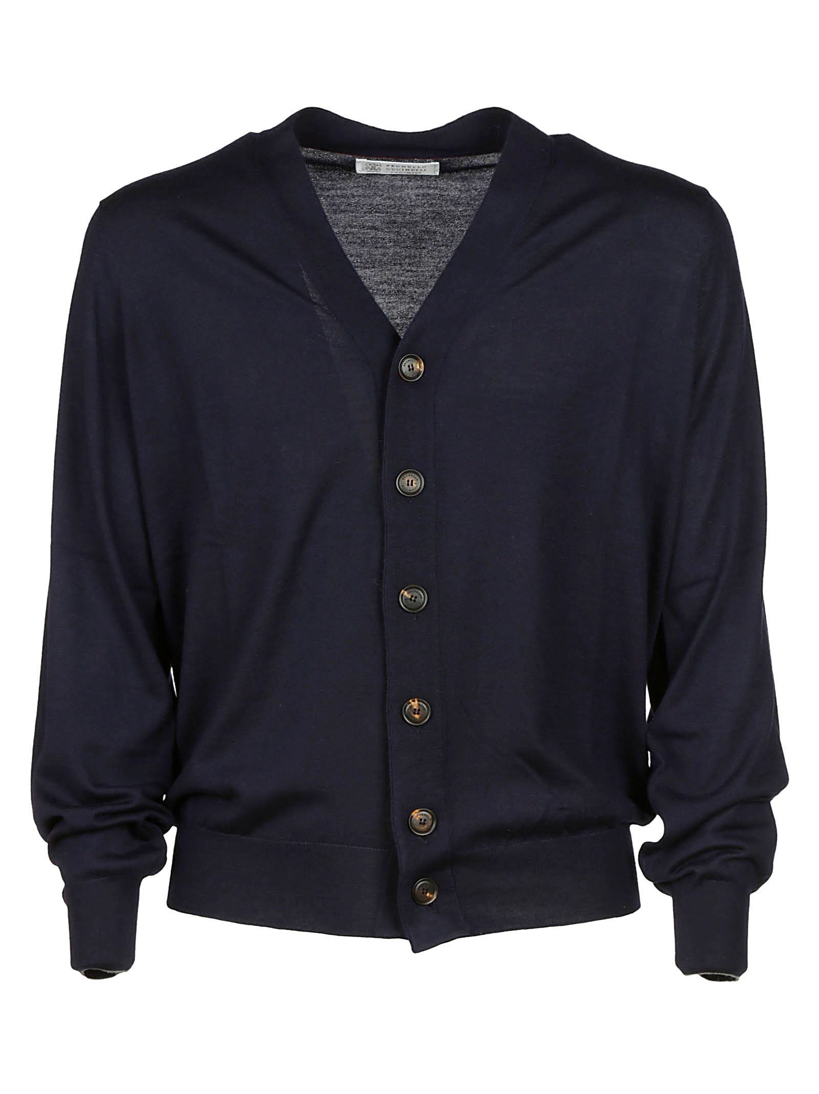 $1,295 BRUNELLO CUCINELLI - *CASHMERE/WOOL* Navy Cardigan Sweater- 58 (46US))