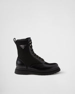 $1,520 PRADA - Brushed "ROIS" Leather & Re-Nylon Boots- 14US (13)