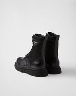 $1,520 PRADA - Brushed "ROIS" Leather & Re-Nylon Boots- 14US (13)