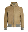 $5,995 ELEVENTY - SUEDE / SHEARLING Hooded Jacket (Brunello Cucinelli)- 40US M