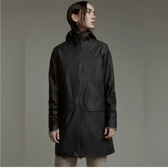 $795 CANADA GOOSE - "NOMAD" Black GORE-TEX ShakeDry WOMEN Resistant Coat - S/P