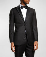 $1,995 EMPORIO ARMANI - “G LINE” 1-Btn Notch Lapel 130's Tuxedo Suit - 48R