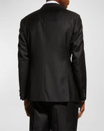 $1,995 EMPORIO ARMANI - “G LINE” 1-Btn Notch Lapel 130's Tuxedo Suit - 46R