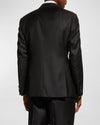 $1,995 EMPORIO ARMANI - “G LINE” 1-Btn Notch Lapel 130's Tuxedo Suit - 46L