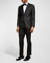 $1,995 EMPORIO ARMANI - “G LINE” 1-Btn Notch Lapel 130's Tuxedo Suit - 48R