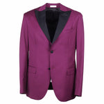 $1,395 BOGLIOLI- Wool Peak Lapel Plum/Pink Dinner Jacket Blazer - 42R