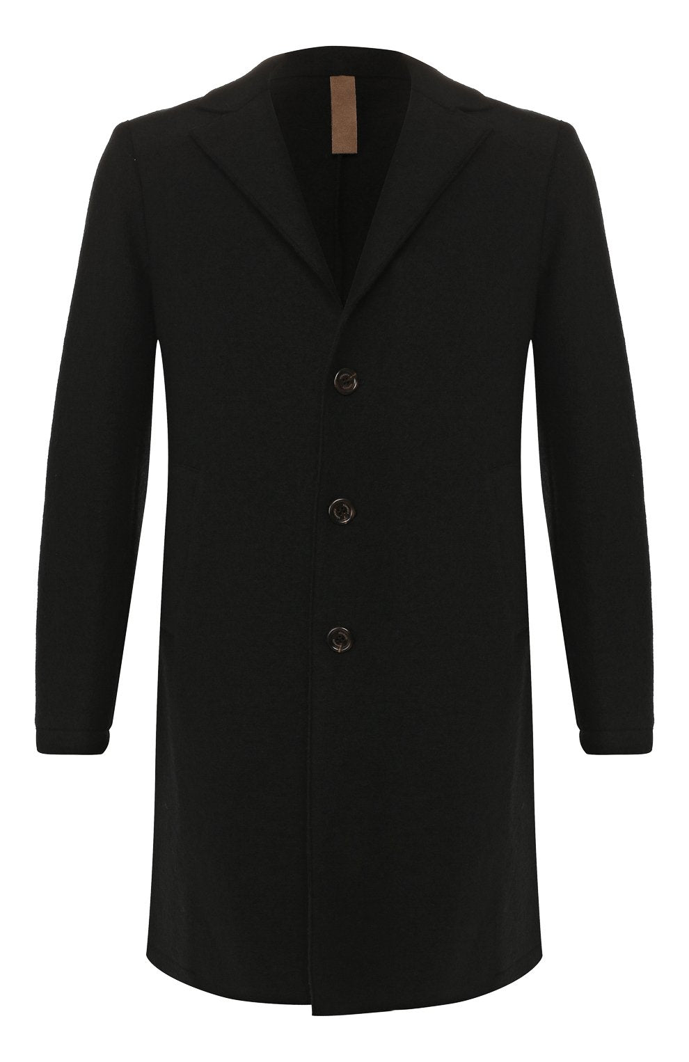 $1,395 ELEVENTY - Black Essential Pure Wool Top Coat - 42 US (52EU)