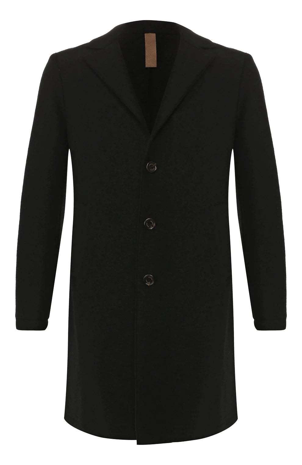 $1,395 ELEVENTY - Black Essential Pure Wool Top Coat - 38 US (48EU)