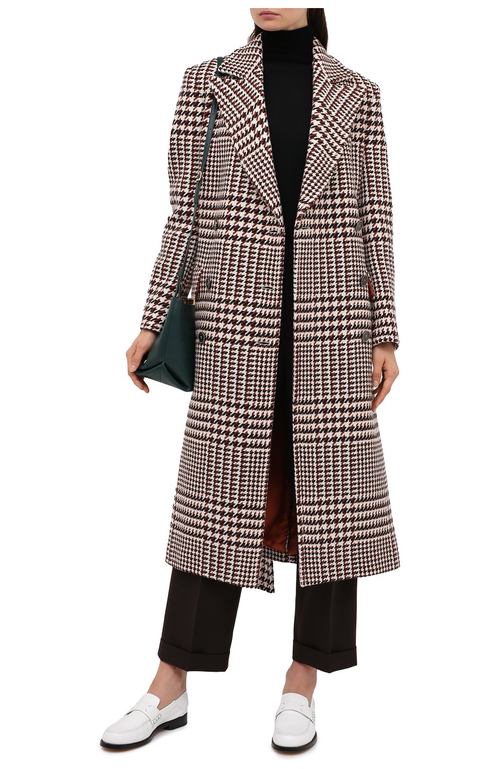 $3,200 ELEVENTY - Double-Breasted Bold Houndstooth Wool Coat - XL 10 US (46EU)