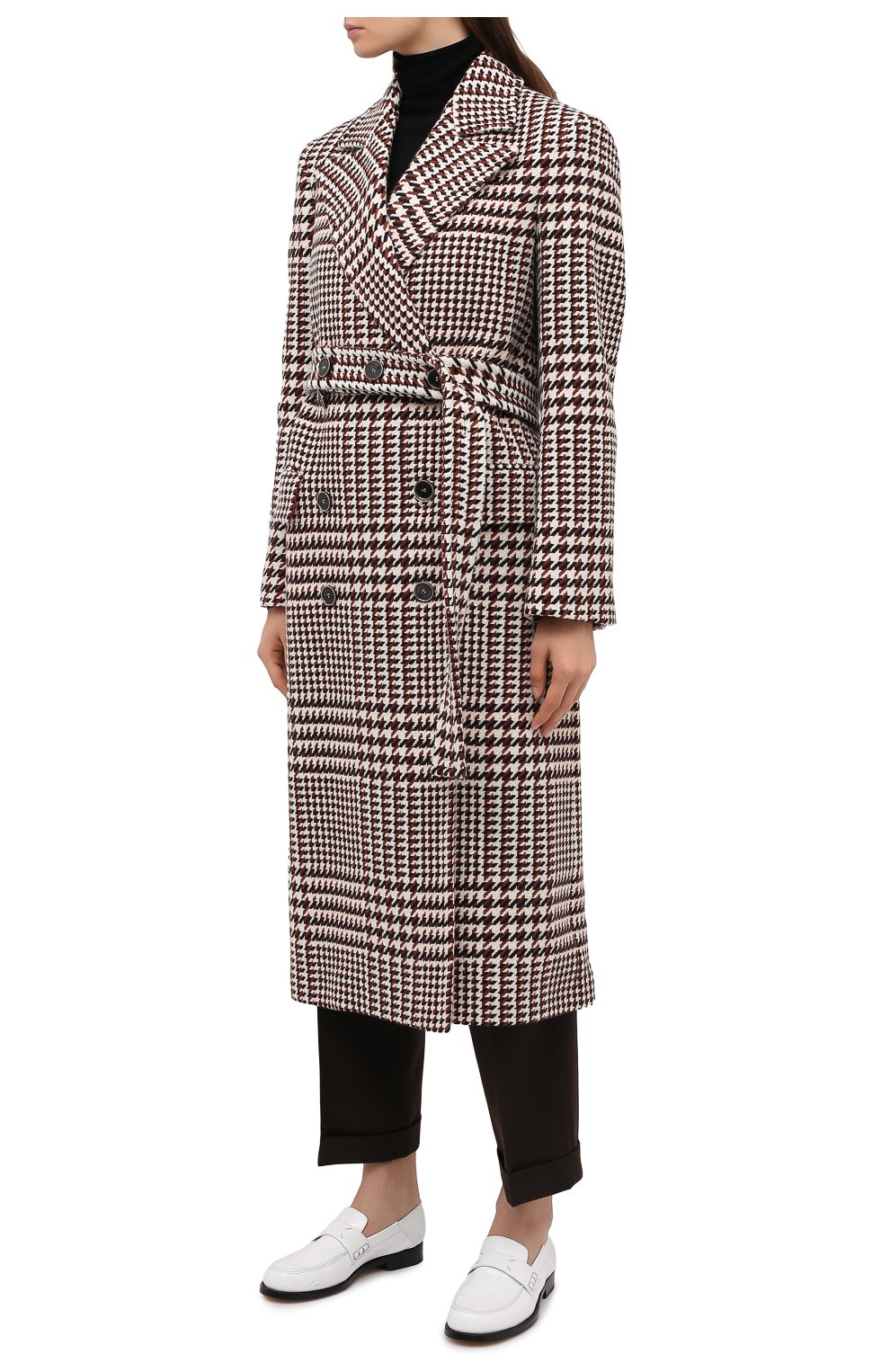 $3,200 ELEVENTY - Double-Breasted Bold Houndstooth Wool Coat - XL 10 US (46EU)