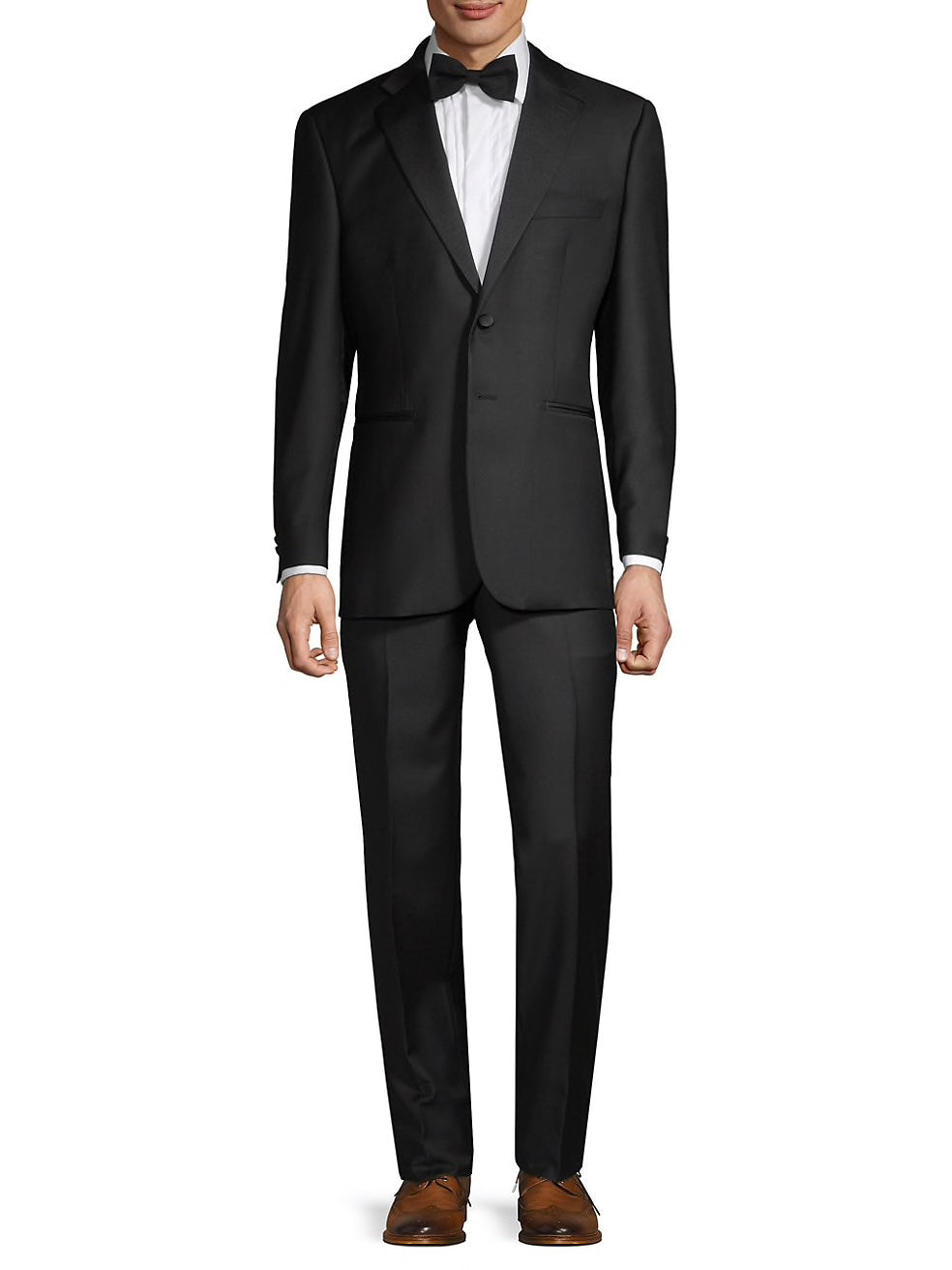 SAKS FIFTH AVENUE - By ERMENEGILDO ZEGNA "SILK" Black Tuxedo Suit - 38R