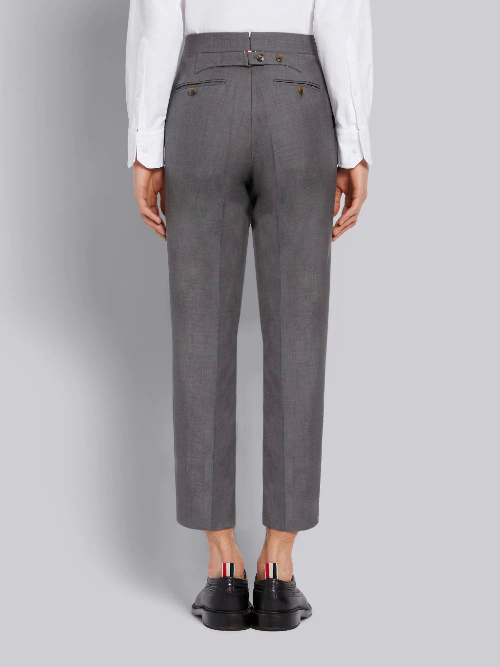 $1,003 THOM BROWNE - Medium Gray 120's Twill BACKSTRAP TROUSER-(SZ 3) 33W