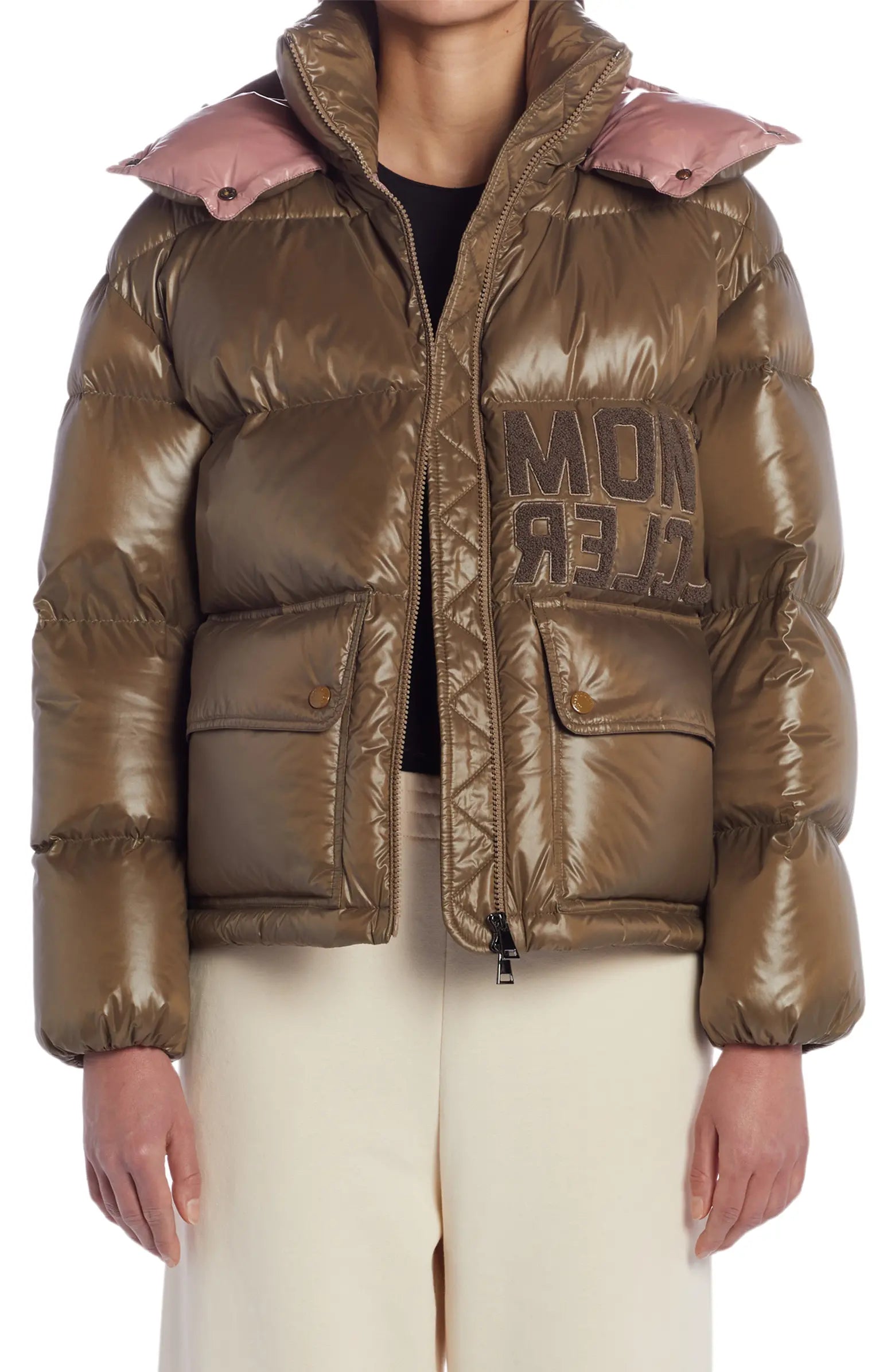 $2,095 MONCLER - **2022** ABBAYE Quilted Down Puffer Jacket Coat - 4 (8-10US)