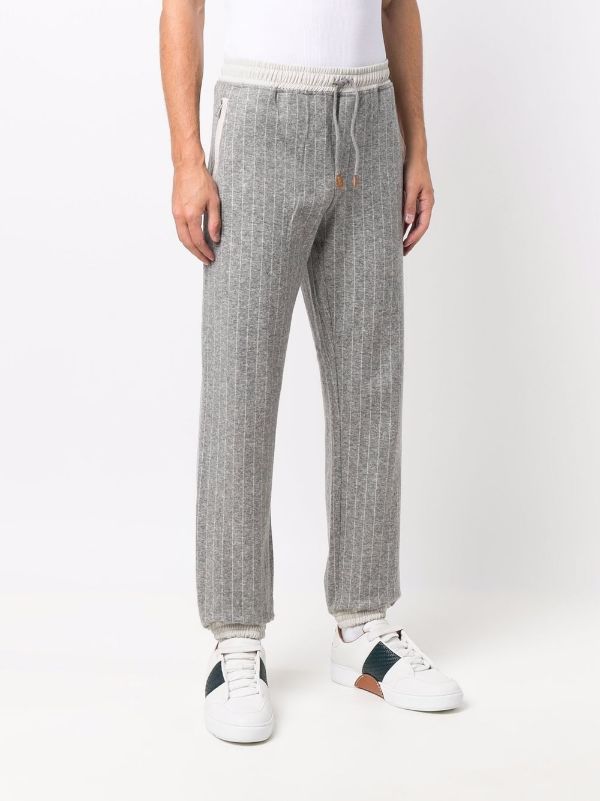 ELEVENTY - For LORO PIANA *CASHMERE* Jogger Chalk Stripe Pants - XXL