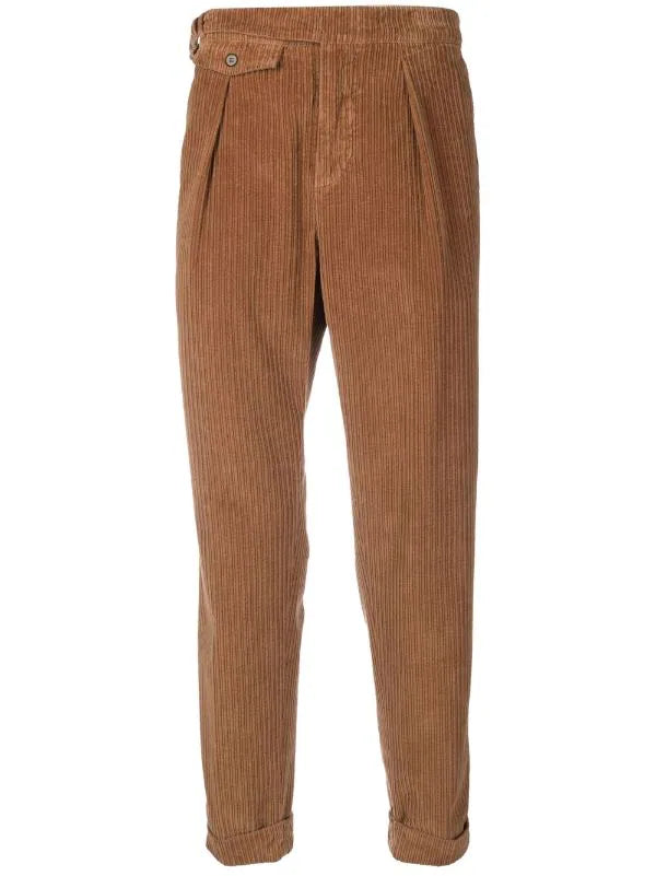 ELEVENTY - *SIDE TAB* BELTED Camel Corduroy Dress Pants- 33W