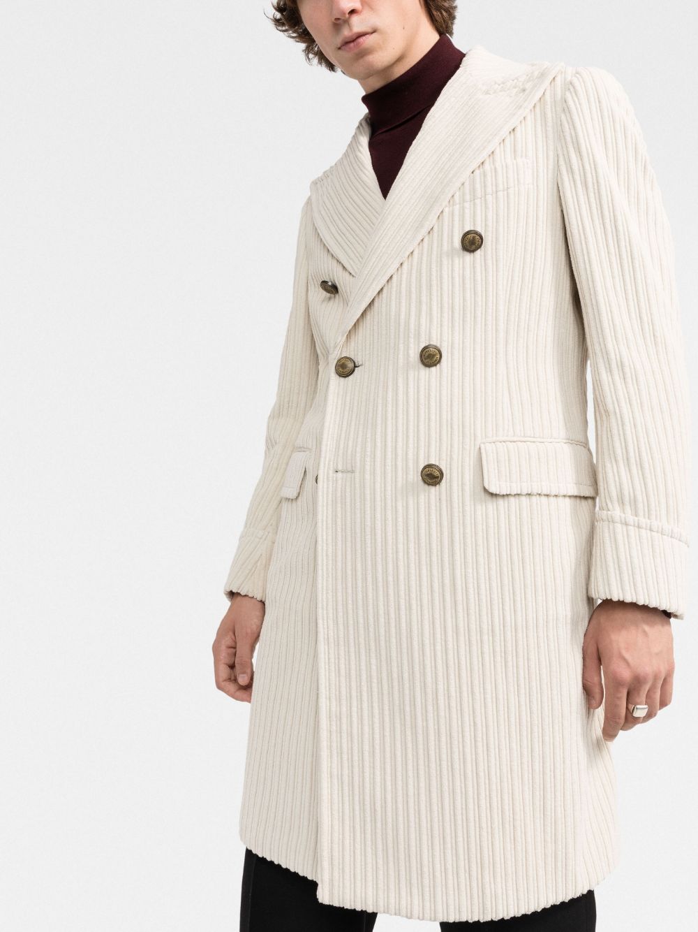 ERMENEGILDO ZEGNA -By ELEVENTY "CASHCO" CASHMERE Corduroy Coat - 42US