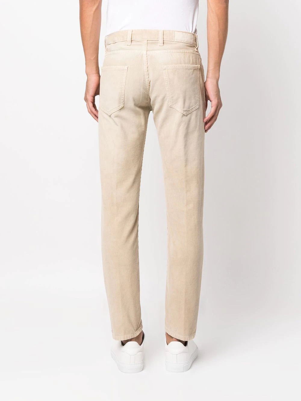 ELEVENTY - 5-Pocket Neutral Beige/Ivory Chino Twill/Cord Cotton Pants - 33W