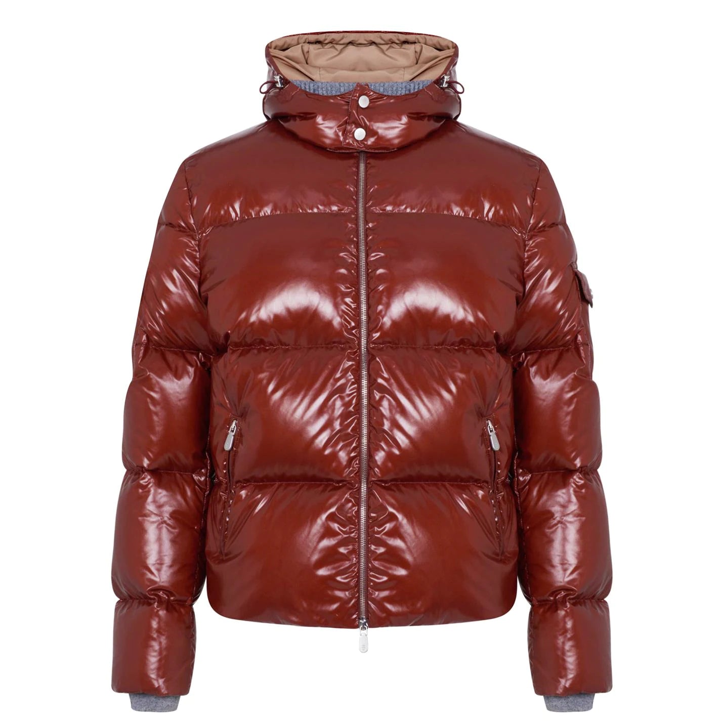 $1,795 ELEVENTY - Red Down Fill PREMIUM PUFFER COAT W Hood - 40R (50 EU)