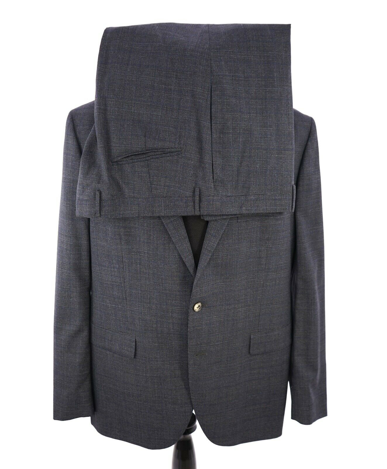 BOGLIOLI Milano - Prince of Wales Check Gray & Blue Suit - 50R