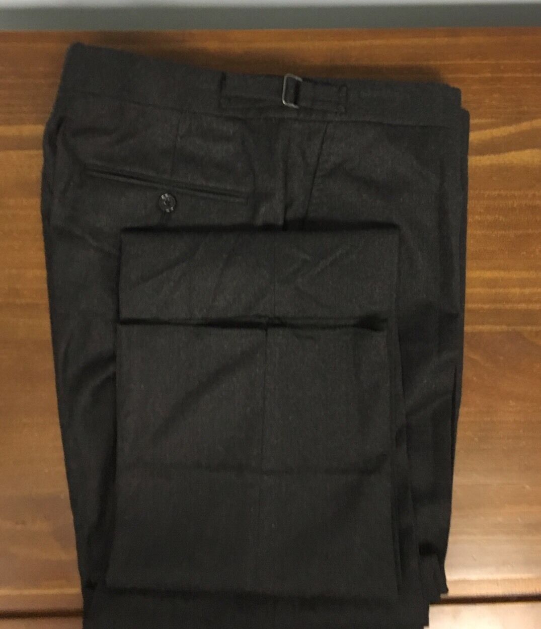 $1,995+Tax Ralph Lauren Black Label "Flannel Suit" Charcoal **Side Tabs!** Sz40L