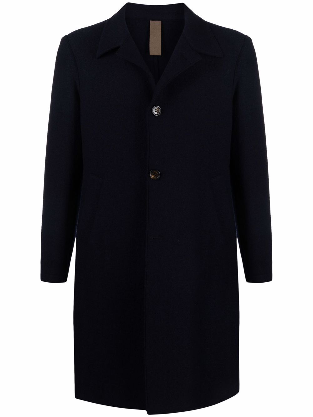 $1,395 ELEVENTY - Navy Blue Essential Pure Wool Top Coat - 40 US (50EU)