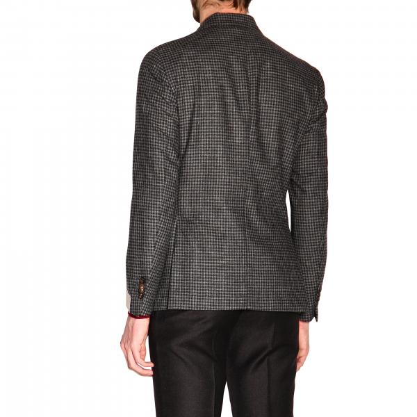 ELEVENTY - Brown Check Semi-Lined LINEN/WOOL/COTTON Blazer - 44 (54 EU)