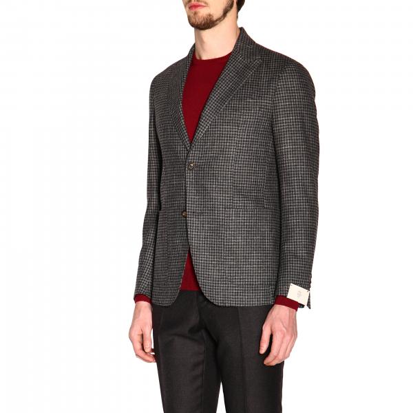 ELEVENTY - Brown Check Semi-Lined LINEN/WOOL/COTTON Blazer - 44 (54 EU)