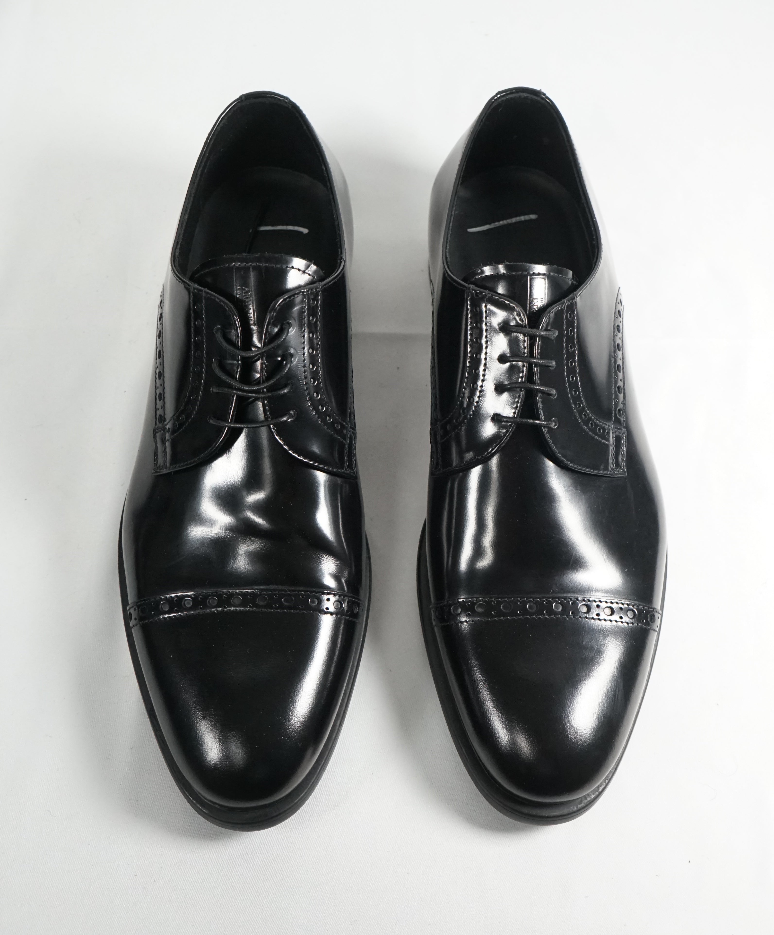 ARMANI COLLEZIONI - Cap Toe Brogue Oxfords W Embossed Tongue - 10.5