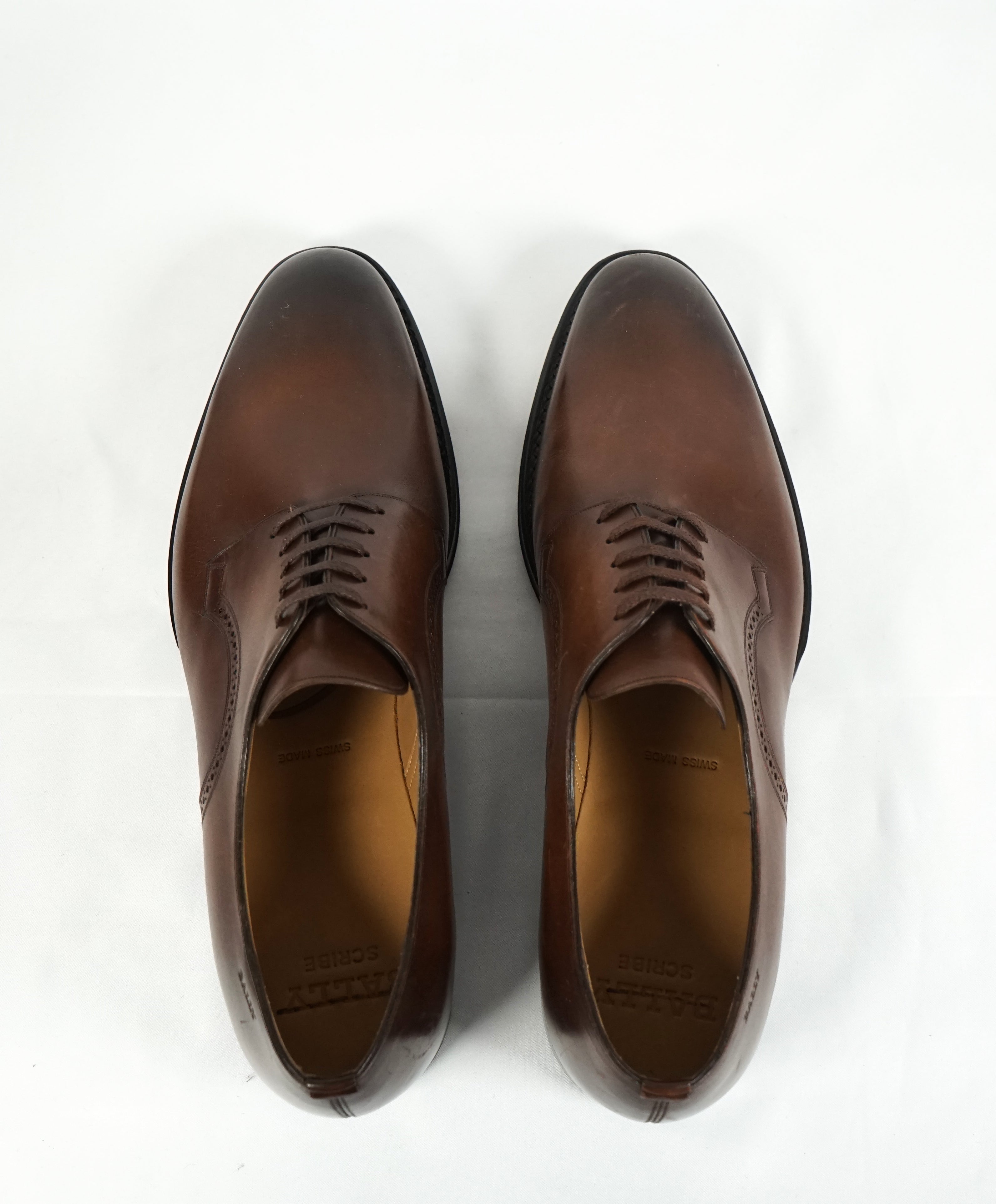 BALLY - “SCRIBE” Goodyear Welt Brown Hand Made Oxfords - 8.5